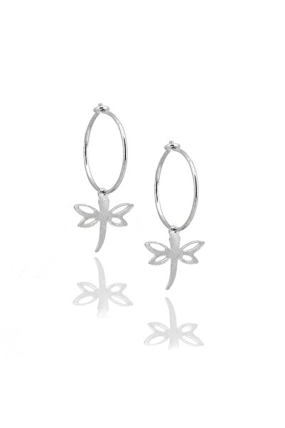 Doğan Silver Gümüş 20 Mm Yusufçuk Model Halka Küpe Dgn21138