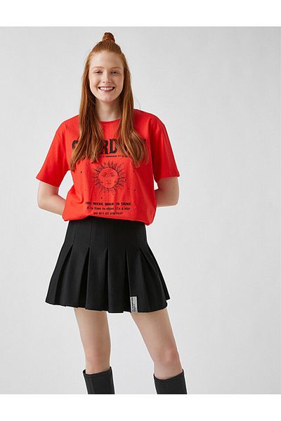 Koton 2yal18966ık Women's T-shirt Red