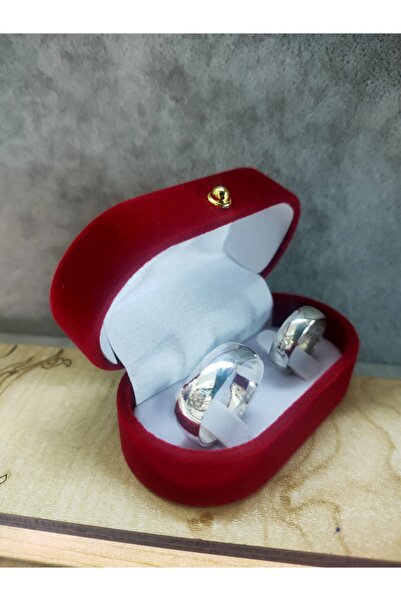 sarıyer silver Düz Bombeli Gümüş Alyans