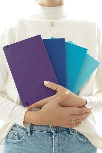 Matt Notebook 13x21 Elastic Notebook Dotted Turquoise