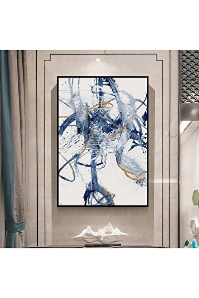 Markazip Siyah Metal Çerçeveli Kanvas Tablo Kod: Lk438-s-2