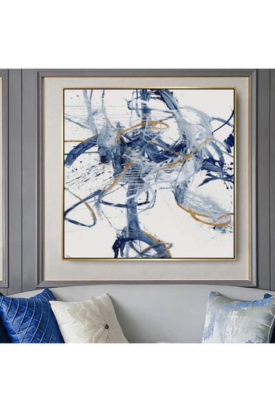 Markazip Altın Metal Çerçeveli Kanvas Tablo Kod: Lk438-a-2