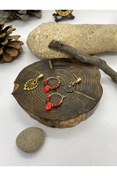 Porsuk Alternatif اليدوية العرقية أصيلة الهبي 4 قطعة الأقراط