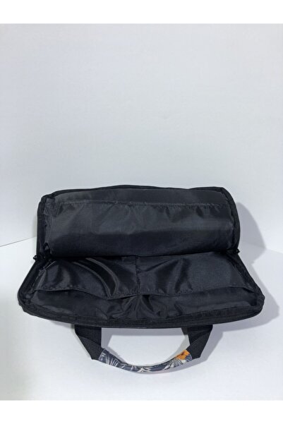 Differ 13-14'' Inç, Kot Görünümlü Çiçek Desen, Omuz Askılı Ve Çapraz Notebook Laptop Macbook Çantası