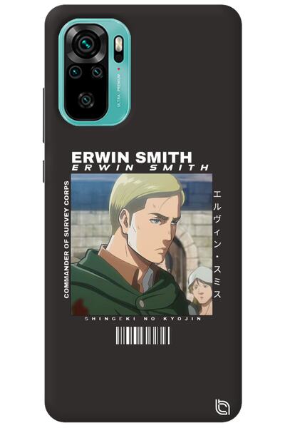 WANNA PROTECT Xiaomi Redmi Note 10 Black Premium Velvet Inside Attack on Tita...