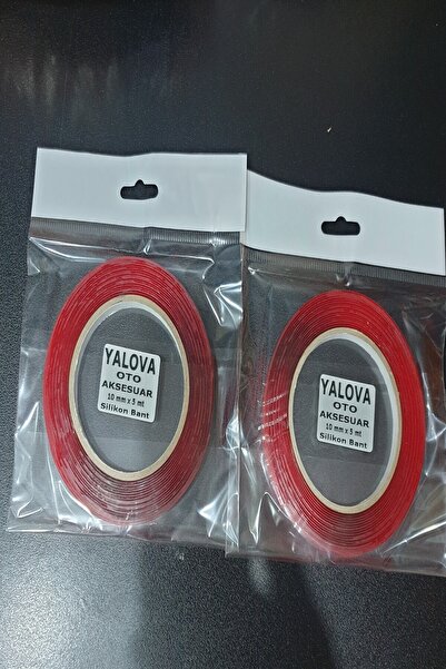 Yalova Oto Aksesuar Çift Taraflı Bant Şeffaf Silikon Bant Güçlü Yapıştırıcı M...