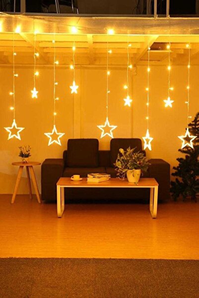 Modaba Dekoratif Led Işıklı Yıldız Perde Led Animasyonlu Yıldız Perde Led Fiş...