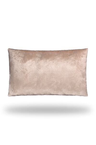 Bc Home Peluş Kısa Tüy Dikdörtgen Dekoratif Kırlent Kılıfı Bej