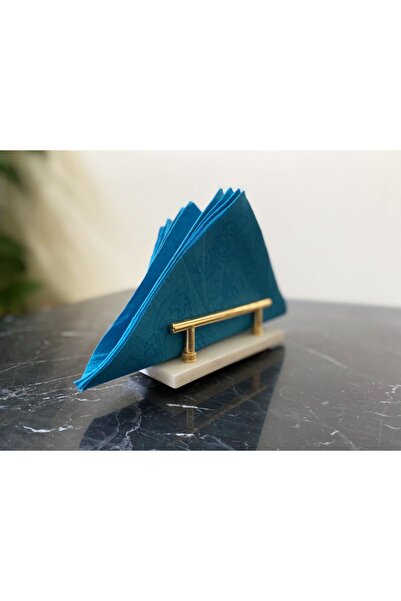 Modestmar Doğal Beyaz Mermer Peçetelik Slim Mrm0043