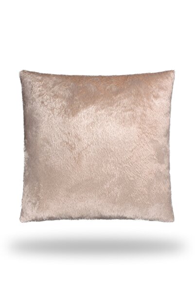 Bc Home Bej Velboa Peluş Kare Kırlent Kılıfı