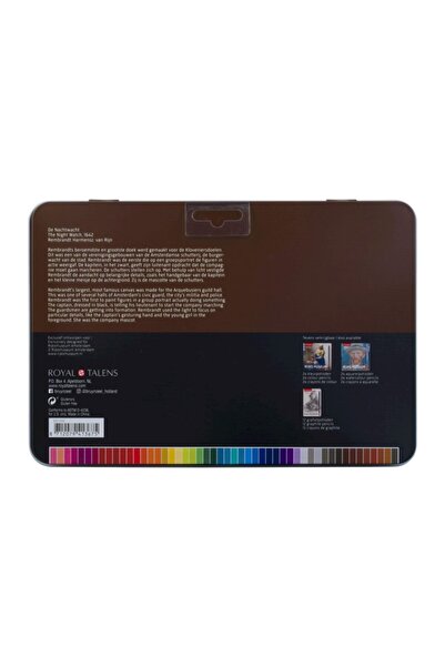 Bruynzeel Colour Pencils Rijksmuseum The Night Watch Set Kuru Boya Kalemi Seti 50 Renk Metal Kutu