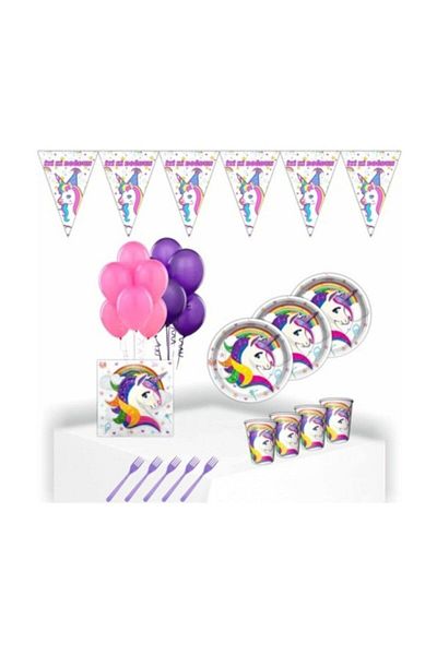 UNICORN Birthday Set for 8 People