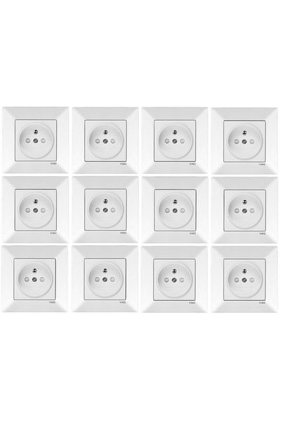 VİKO Meridian 12 Pieces Child Proof Ups Socket Framed