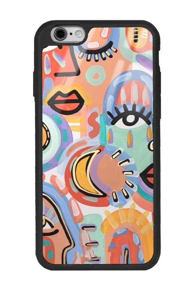 Spoyi iPhone 6 Plus - 6S Plus Compatible Watercolor Retro Eye Design Glossy P...