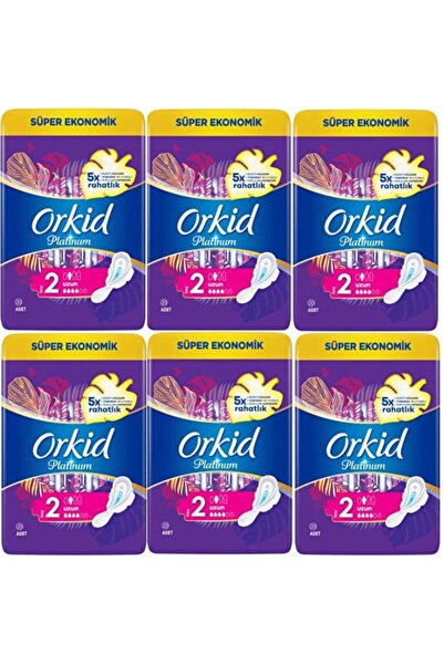 Orkid Platinum Hijyenik Ped 2 Boy Uzun 20'li 6 Adet