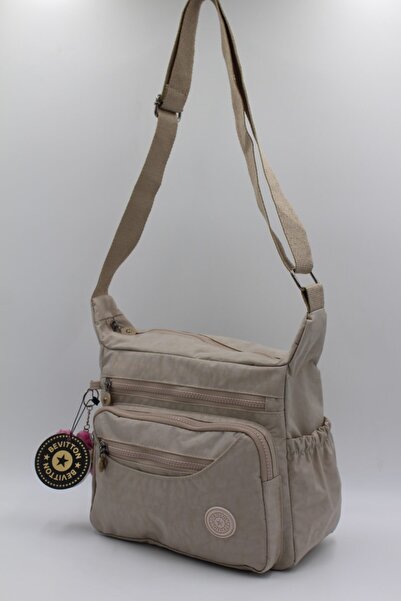 Bevitton Klinkır Suya Dayanıklı Kumaş Kadın Omuz Çantası 4120 Bej