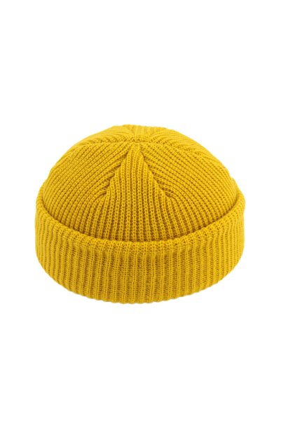 Rupen Kraft Yellow Plain Colored Skullcap Beret