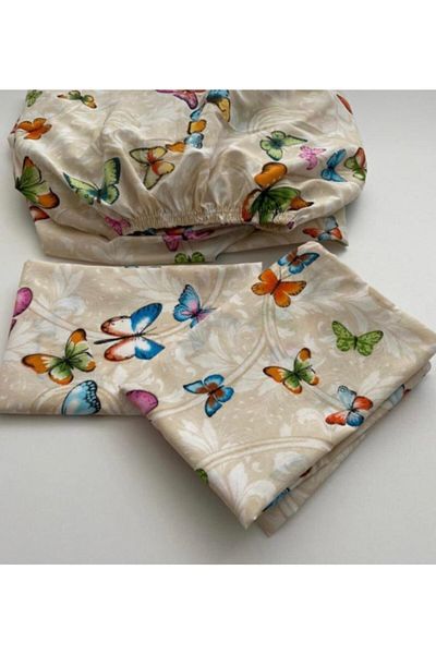 pınarhome collectıon Fabric Woven Fitted Sheet + Covered Pillow Case