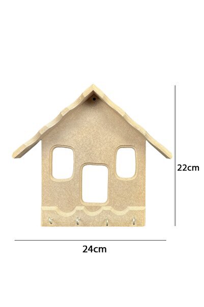 Dumbo Butik Ahşap Boyanabilir Ham Mdf Ev Anahtarlık