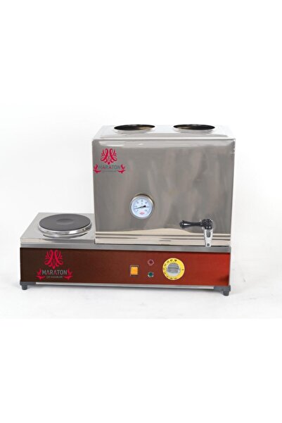 MARATON Çelik Çay Kazanı Iki Demlikli 25lik Çay Ocağı Kazanı Paslanmaz Çelik ...