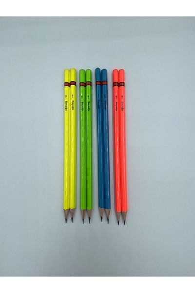 Rotring Neon Colored Highlighter Pencil - 8 Pieces Hb