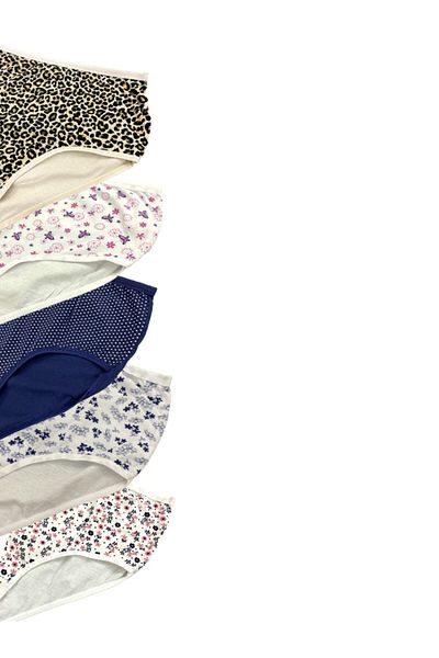 FTS Γυναικείο εσώρουχο White Bato Plus Size 5 τεμαχίων