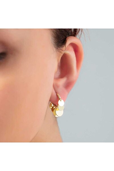 BİLEZİKHANE Altın Shakira Küpe Taşsız 3.50 Gram