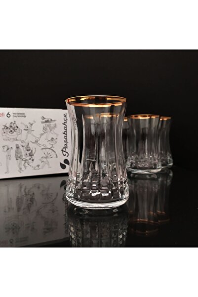 Paşabahçe 42361 Heybeli Lizbon Gold Çay Bardağı -6 Adet