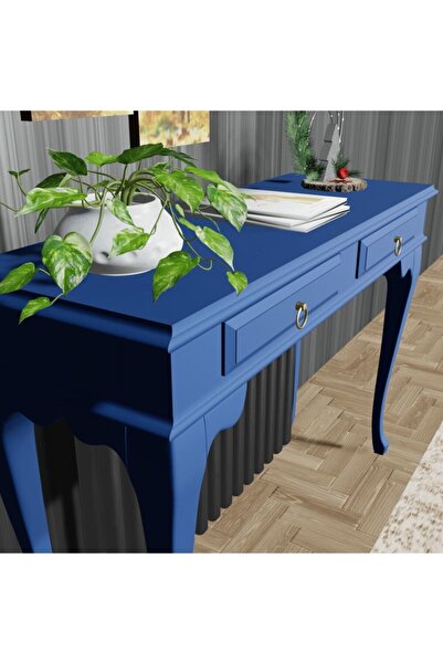 ROYS AHŞAP 120 Cm Mavi Çekmeceli Petek Üstü Yüksek Dresuar