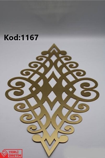 Kurtulan Lazer Tasarım Dekoratif Gold Aynalı Pleksi Mobilya Dolap Süsü 45x22