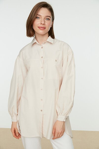 Trendyol Modest Hemde - Rosa - Oversize