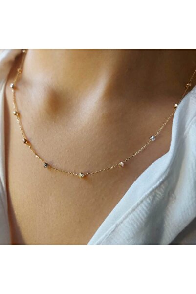 BİLEZİKHANE Altın Dorika Kolye Tek Sıralı