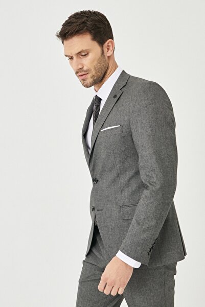 ALTINYILDIZ CLASSICS Erkek Siyah-beyaz Ekstra Slim Fit Dar Kesim Desenli Takı...