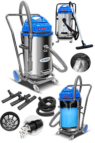 PROXTECH Profesyonel  Yüksek Vakum Gücü 3 Motorlu Islak -Kuru Krom Kazanlı Sü...