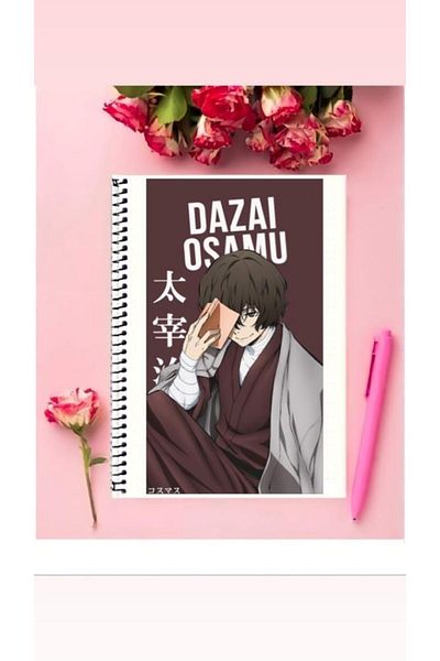 animeandyourworld Osamu Dazai Anime Notebook 1 Piece Special Design A4 Size Wired Lined Notebook 21*29 Cm
