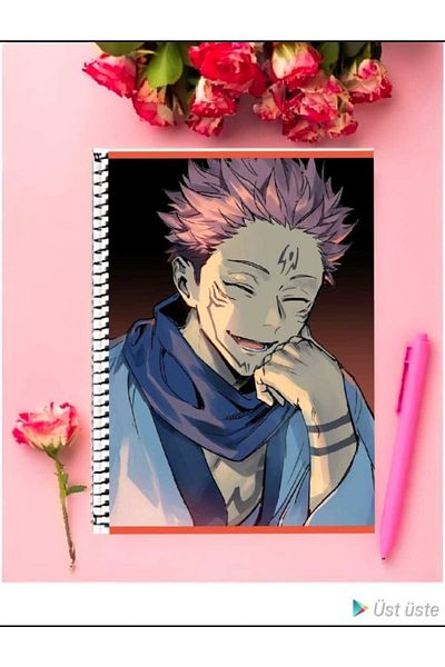 animeandyourworld Ryomen Sukuna Anime Notebook 1 Piece Special Design A4 Size 21*29 Cm Wired Lined Notebook