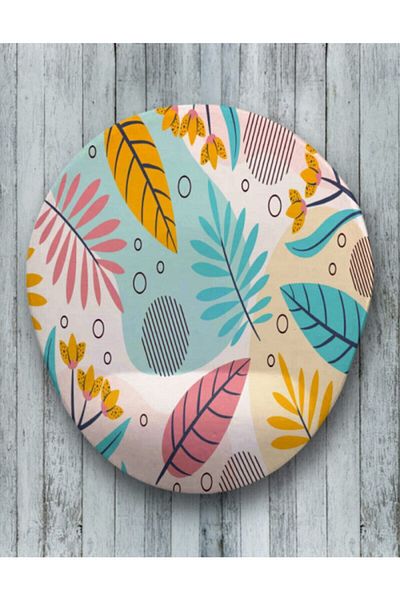 Onartem Leaf Pattern Oval Mouse Pad with Wrist Support