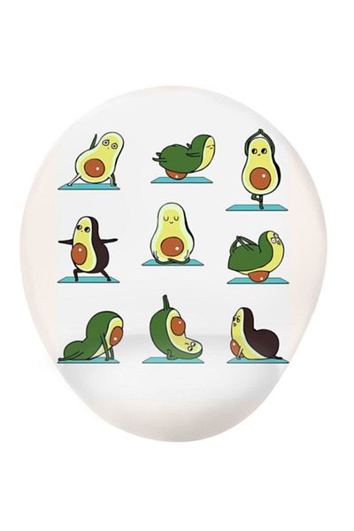 MiniPera Mouse Pad με σχέδιο Yoga Avocado με υποστήριξη καρπού