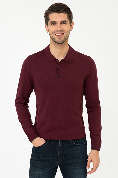 Pierre Cardin Ανδρικό πουλόβερ Claret Red G021SZ0TK.000.1388587