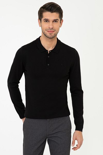 Pierre Cardin Черен мъжки пуловер G021SZ0TK.000.1388587