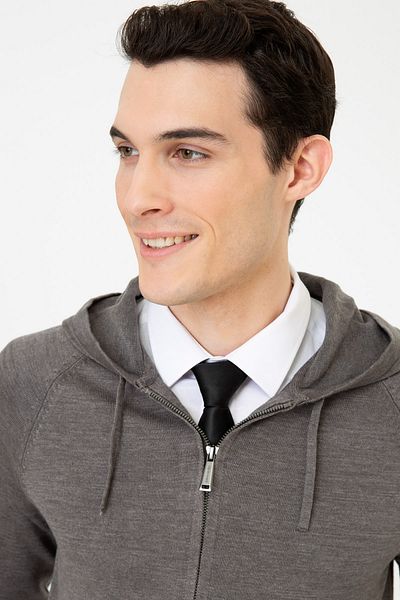 Pierre Cardin Gray Melange Men's Cardigan G021SZ0TK.0001292236