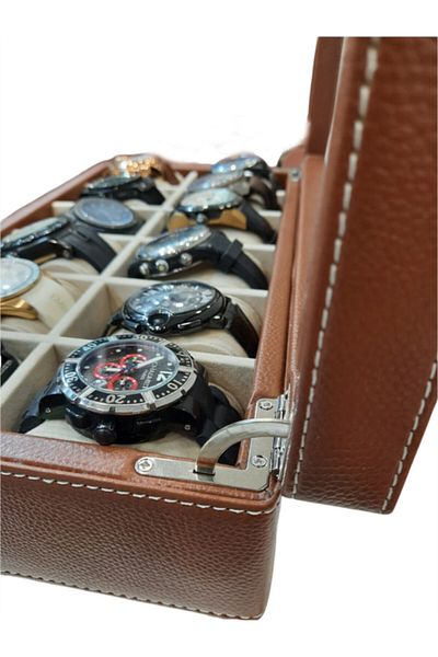 STAND MARKET Clock Box 12 Pieces Diplomat Model Tan