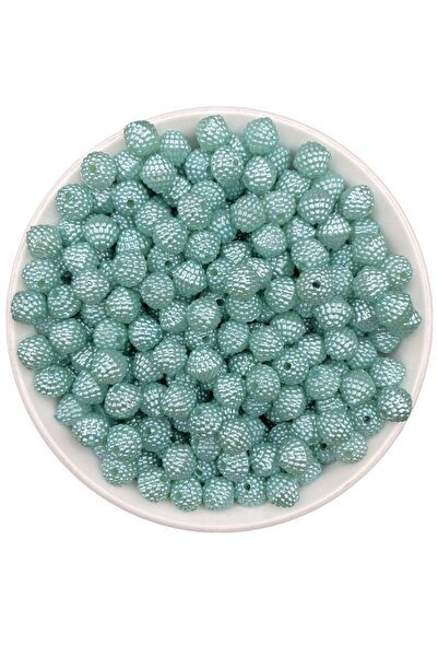 Hedef Bijuteri 25 جرام لون فيروزي 10 ملم قطعة واحدة هرم بلاك بيري الخرز، خرز ...