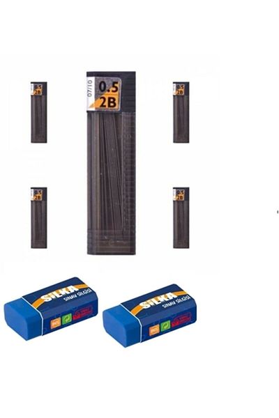 Tombow 2b 0.5 Mm Tip 5 Pieces + Eraser 2 Pieces
