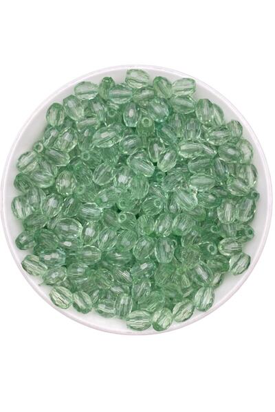 Hedef Bijuteri 25 جرام أسطوانة أكريليك ملونة خضراء 10 × 8 مم، خرز نموذج اللوز...