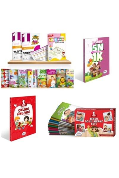 öğretmen evde 1.sınıf Yarıyıl Tatil Kitabı+okuma Anlama+5 N 1 K Okuma Anlama+...