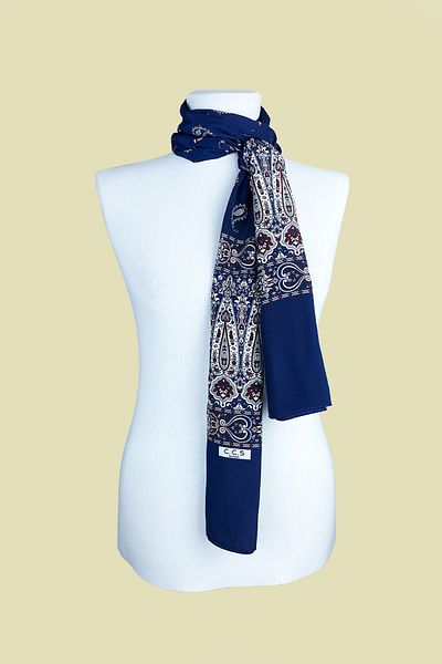 Sarar Women's Pearl Silk Patterned Scarf-Shawl 45x180 Cm