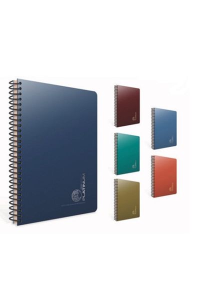 Gıpta Platinum Spiral Plastic Cover Notebook A4 80 Sheets Checkered