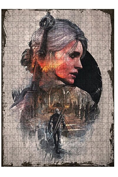 Genel Markalar Ahşap Puzzel Eski Witcher 3 Steelbook Art Görseli 500 Parça 50...