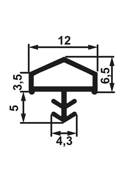 Hafele F03 Center Base Roof Type Door Wick 12mm, Brown Color 950.48.091 (25 Meters Four Doors)